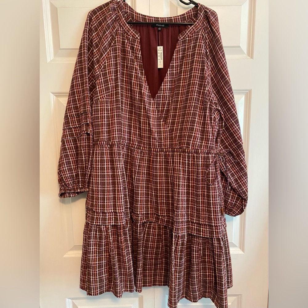 Madewell Seersucker Wrap Mini Dress